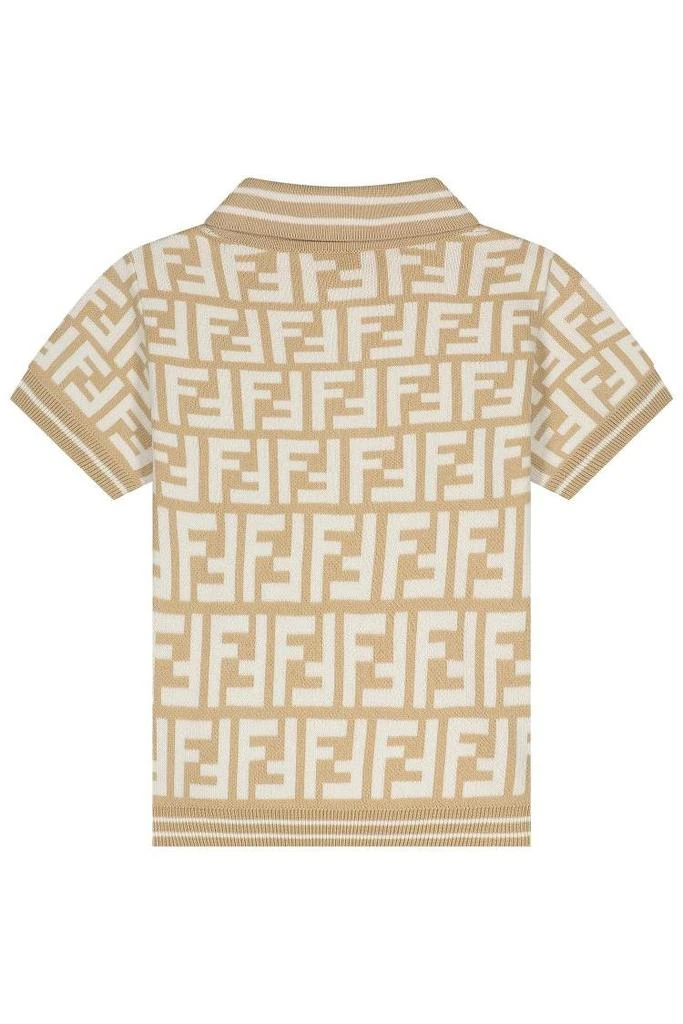 Fendi Kids Logo Monogrammed Knitted Polo Shirt – On Sale Now with