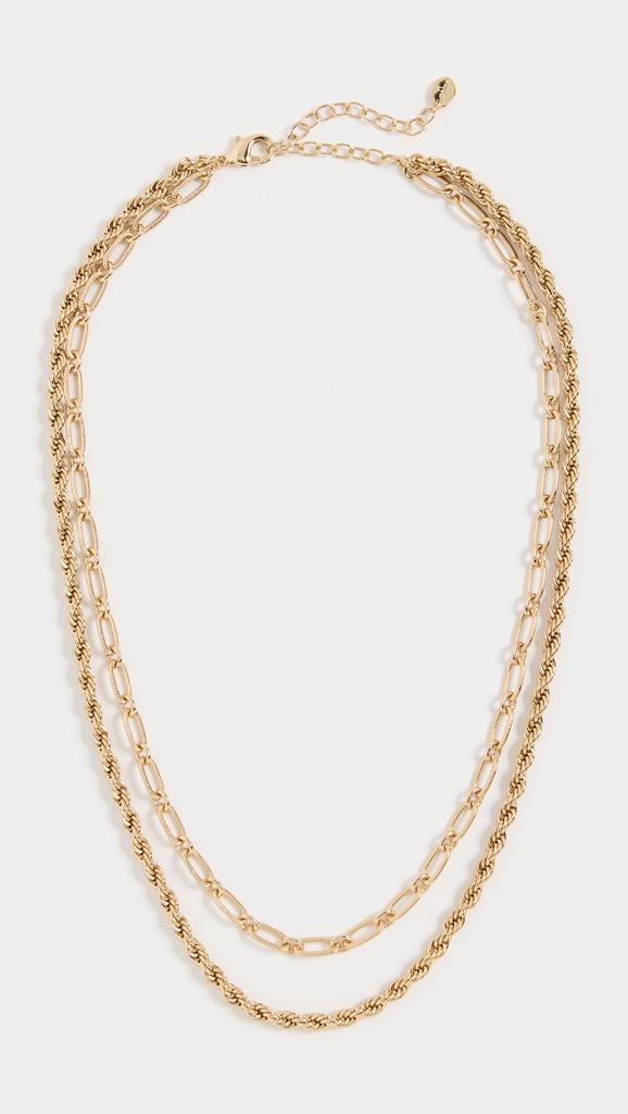Argento Vivo Rope & Link 2 Row Necklace