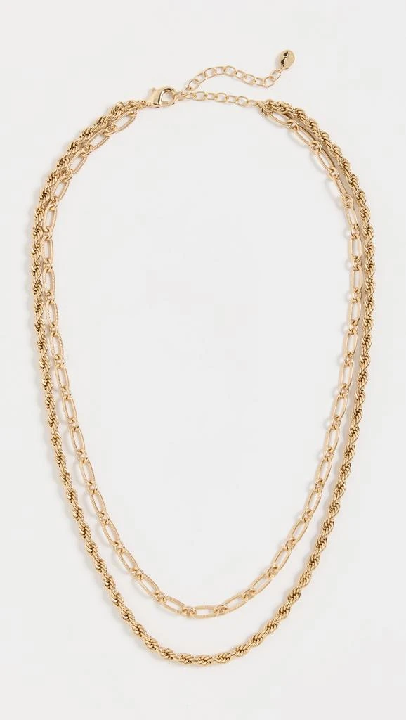 Argento Vivo Rope & Link 2 Row Necklace 1