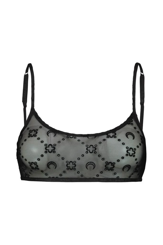 MARINE SERRE Recycled Mesh Flock Bralette 1