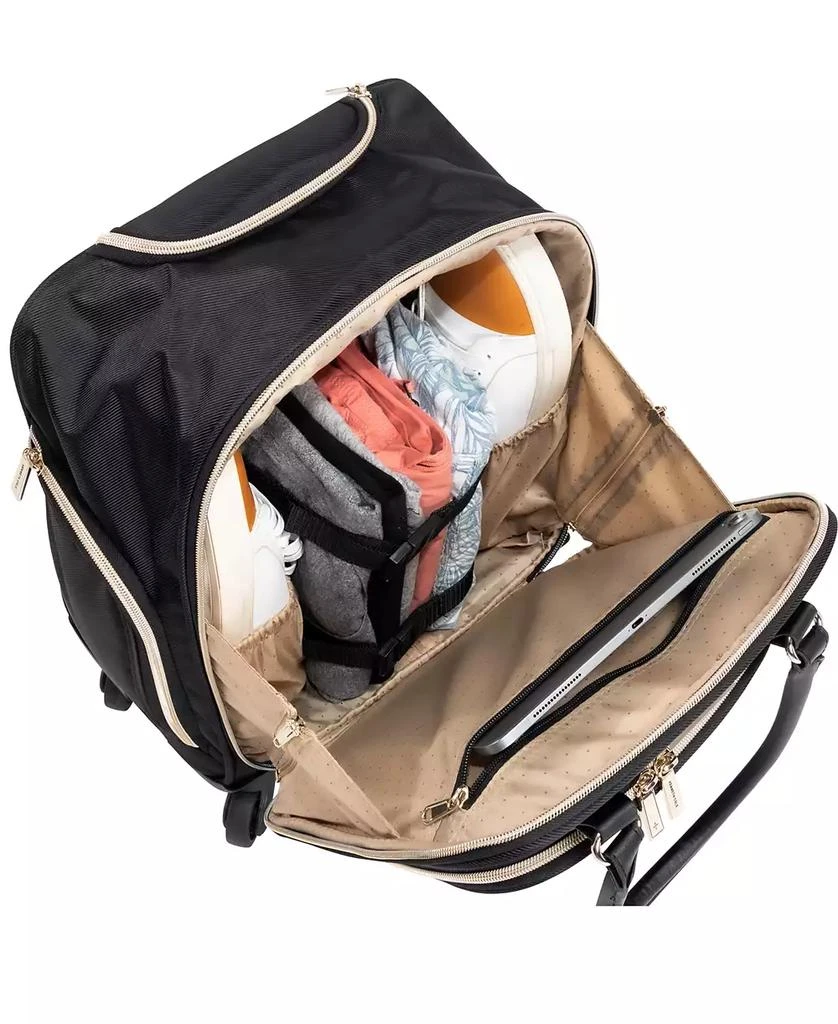 Kenneth Cole Chelsea Softside Chevron 2pc Carry-On Underseater Luggage + Matching 15" Laptop Backpack Set 5