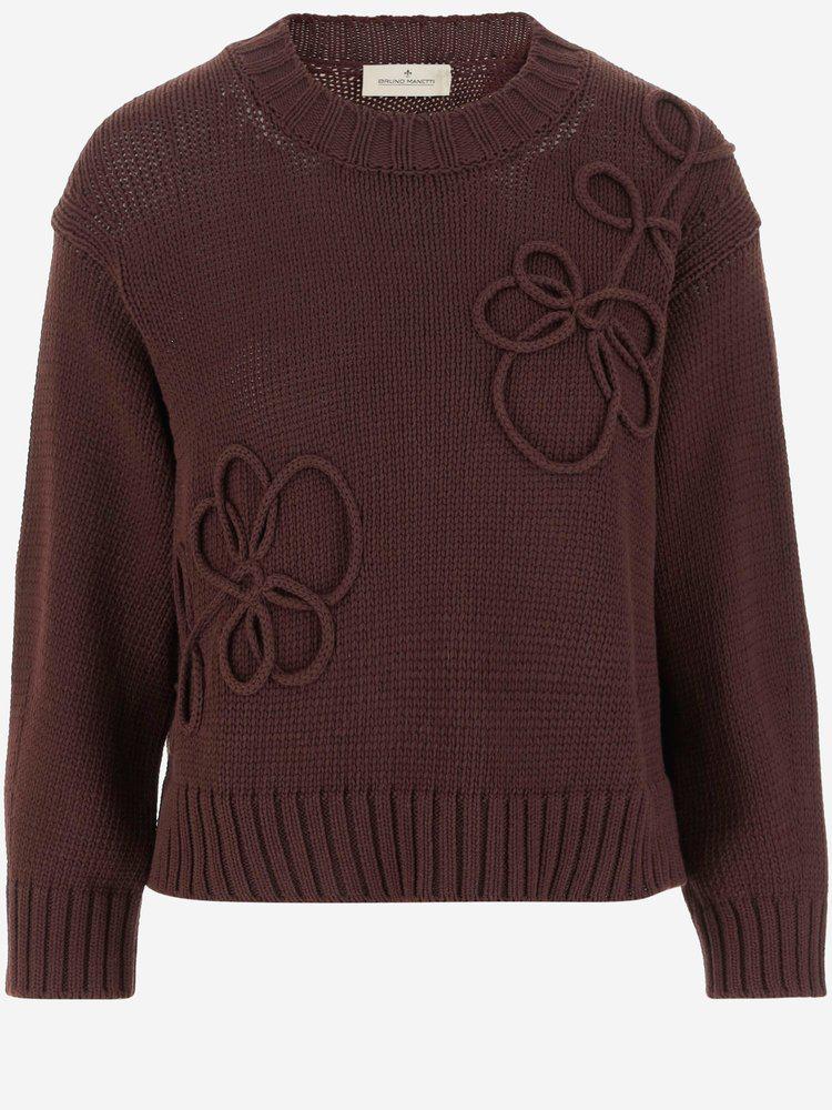 BRUNO MANETTI Bruno Manetti Floral Knit Sweater