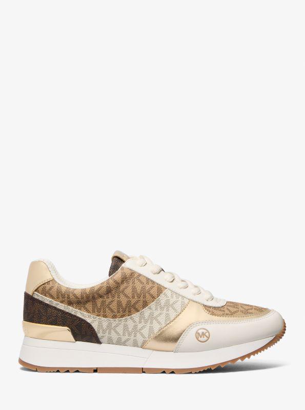 Michael Kors Andi Color-Block Signature Logo Trainer