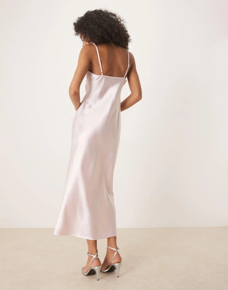 chinese dress ladies Light Pink Linen Sleeveless Tie Back Flared Maternity Midi Dress – PinkBlush main image 1