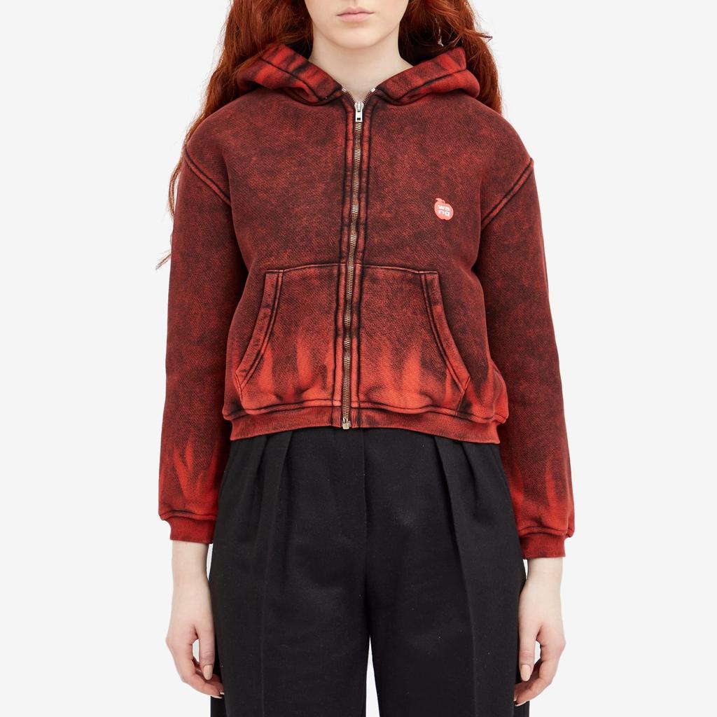Alexander Wang Alexander Wang Shrunken Zip Up Hoodie