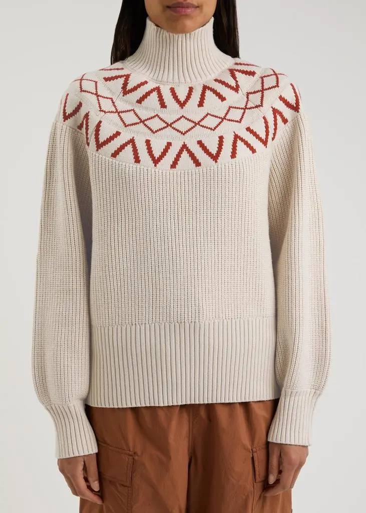 Varley Marcie Fair-Isle knitted jumper  2