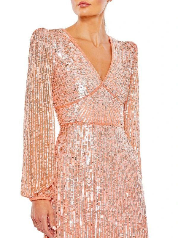 Mac Duggal Sequin Empire Waist Column Gown 3