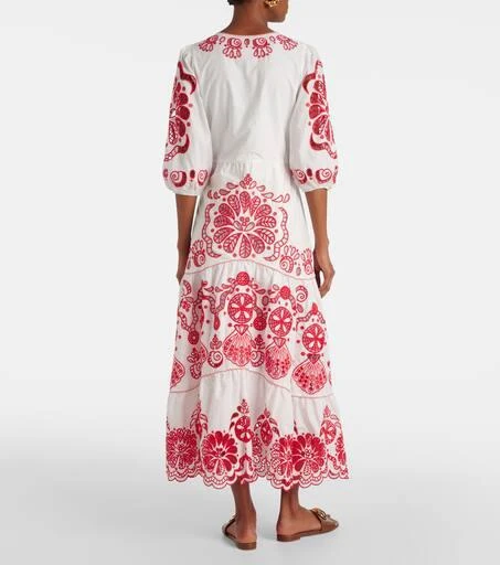 Farm Rio Broderie anglaise cotton midi dress 3