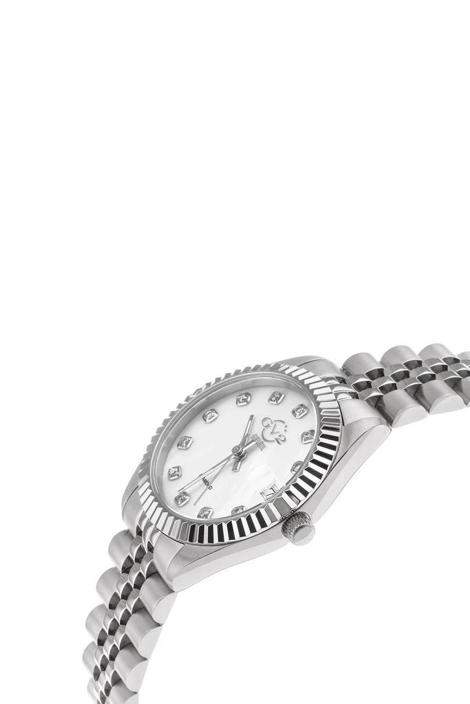GV2 Naples White Dial Steel Diamond Watch, 34mm - 0.146 ctw 3