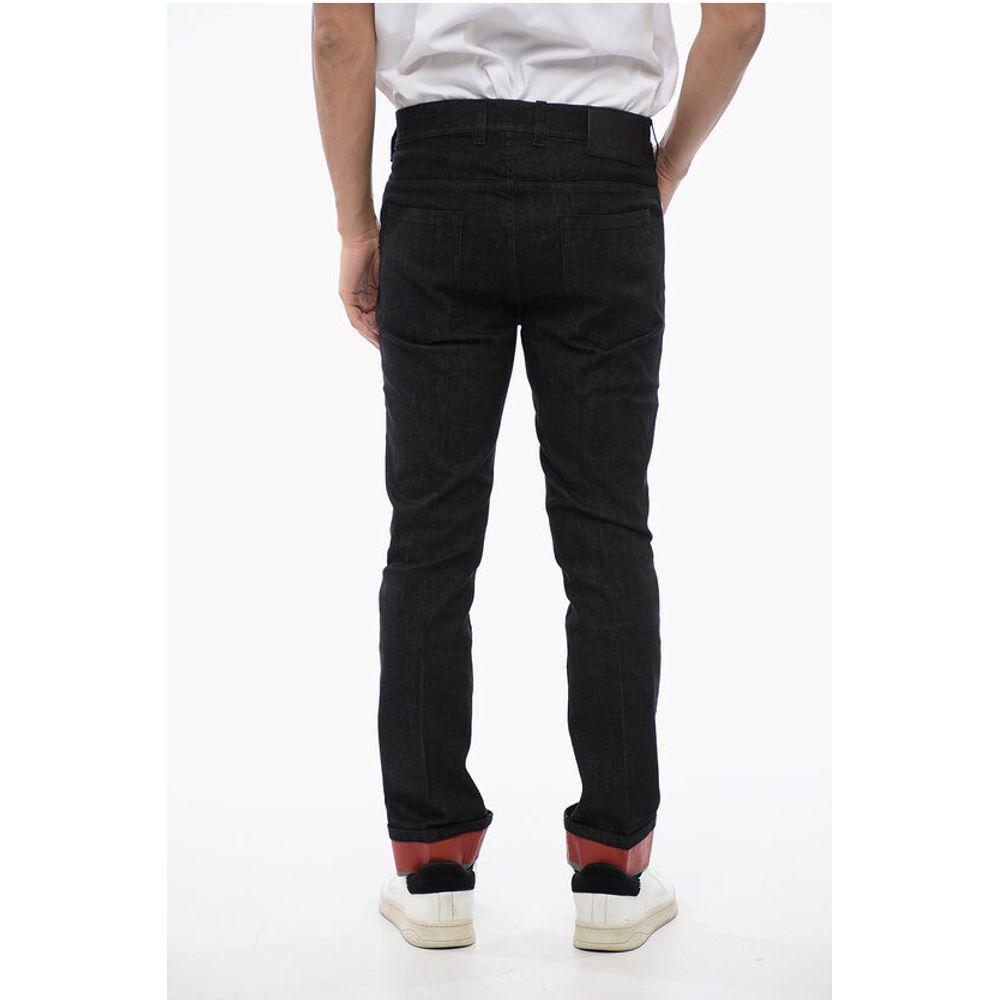 Neil Barrett Skinny Fit Denims with Coated Cotton Cuffs Men's 15cm
