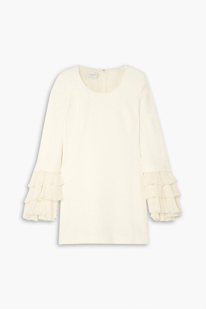 Giambattista Valli Ruffled plissé-silk and cady mini dress