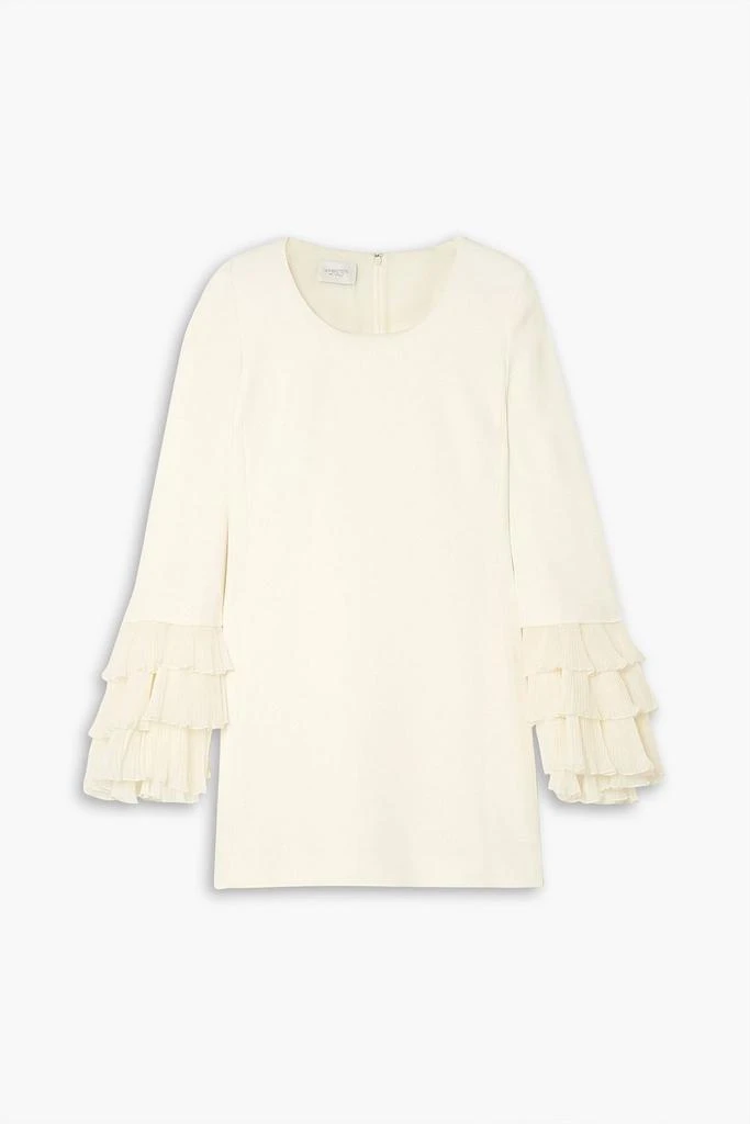 Giambattista Valli Ruffled plissé-silk and cady mini dress 1