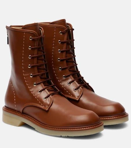 Max Mara Urbancombat leather combat boots 1