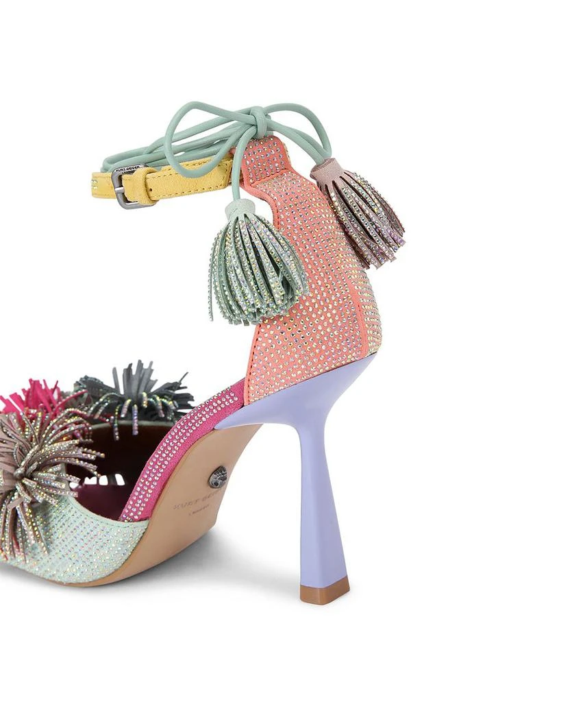 Kurt Geiger Women's Pom Pom Ankle Strap Sandals 4
