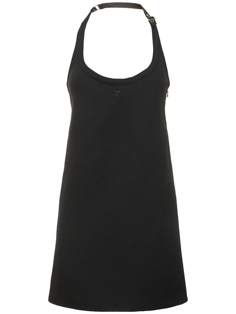courreges Buckle Babydoll Twill Mini Dress 1