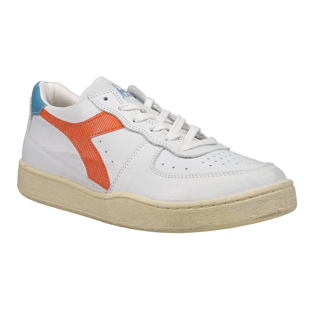 Diadora Mi Basket Low Used Lace Up Sneakers
