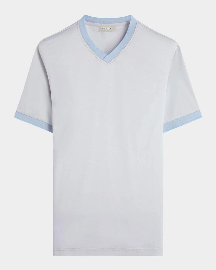BUGATCHI Men's Short-Sleeve V-Neck Shirt 1