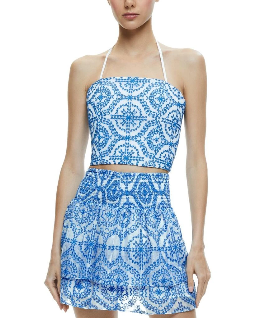 Alice + Olivia Ceresi Tie Neck Halter Bandeau Top 1