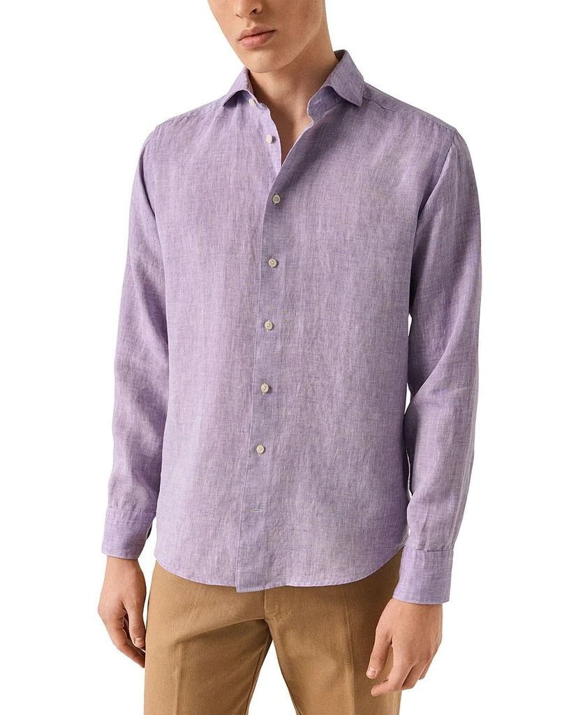 Eton Contemporary Fit Solid Linen Shirt 1