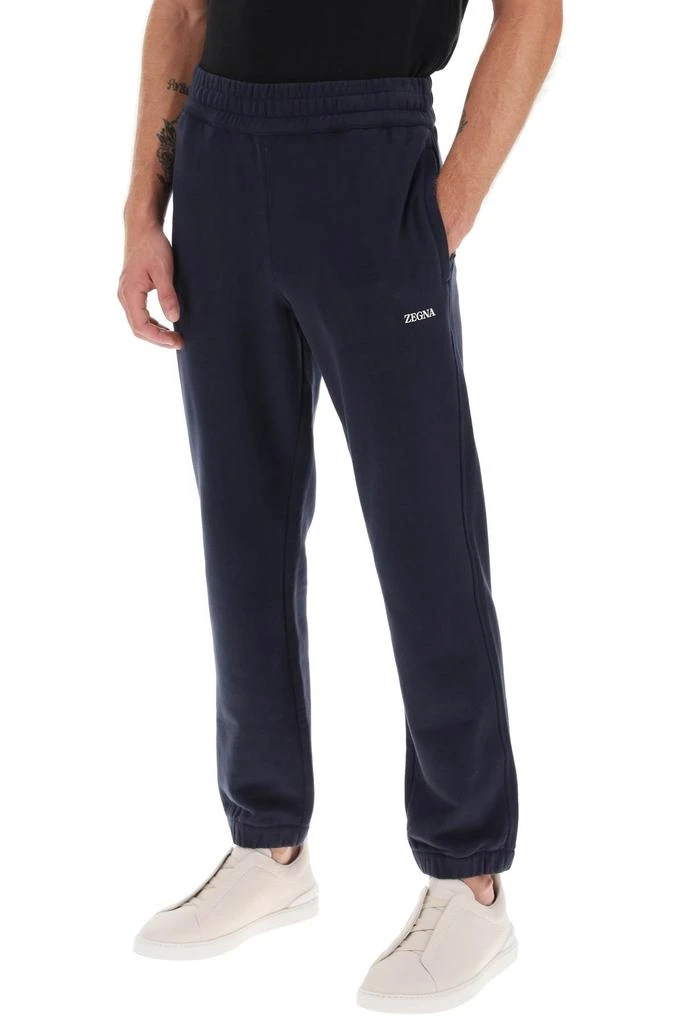 Zegna Joggers With Rubberized Logo 4