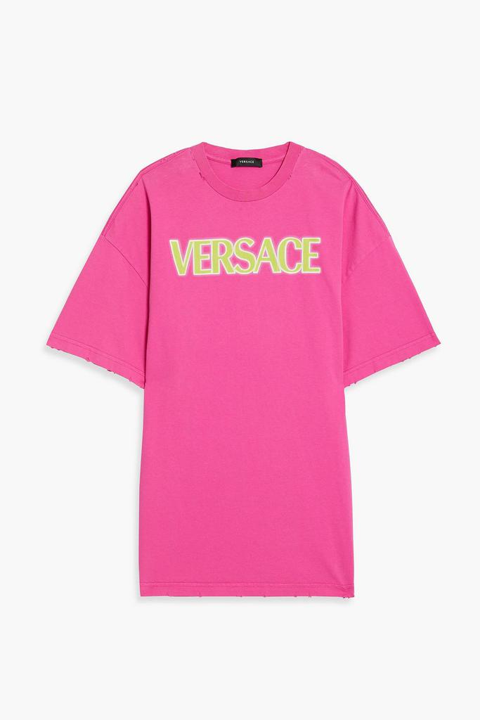 Versace Logo-print cotton-jersey T-shirt - T-Shirts - Free