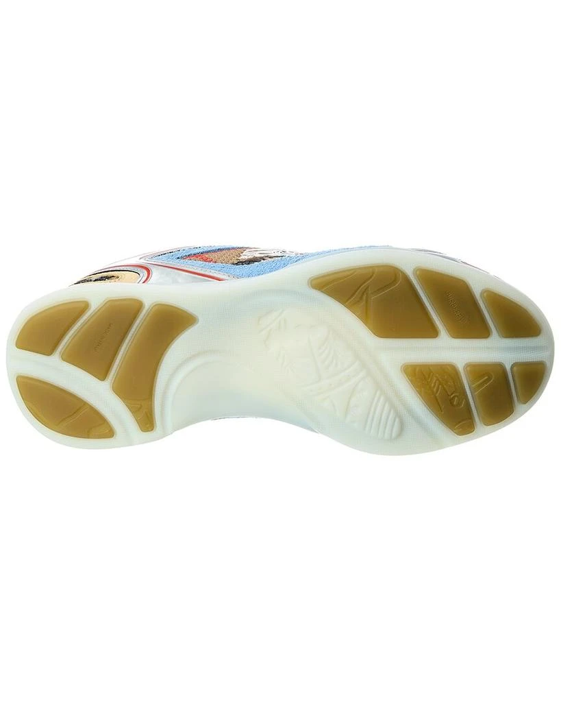 Burberry Check Mesh 
Leather Sneaker 4