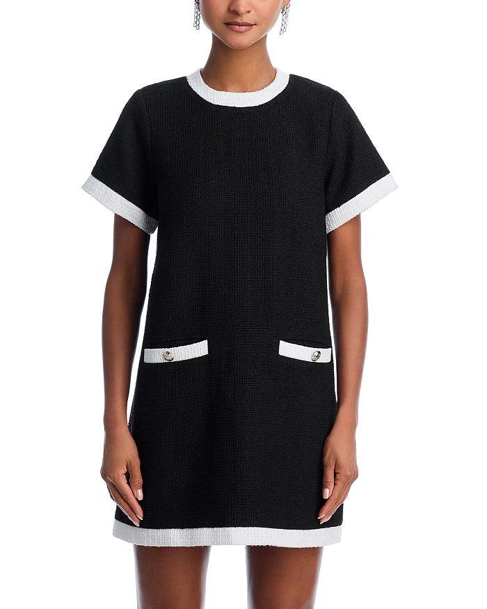 AQUA Tweed Shift Dress - Exclusive 7