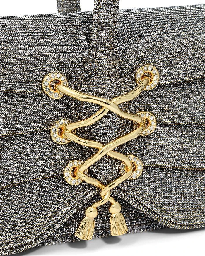 Alexis Bittar Lace Up Glitter Wristlet 5
