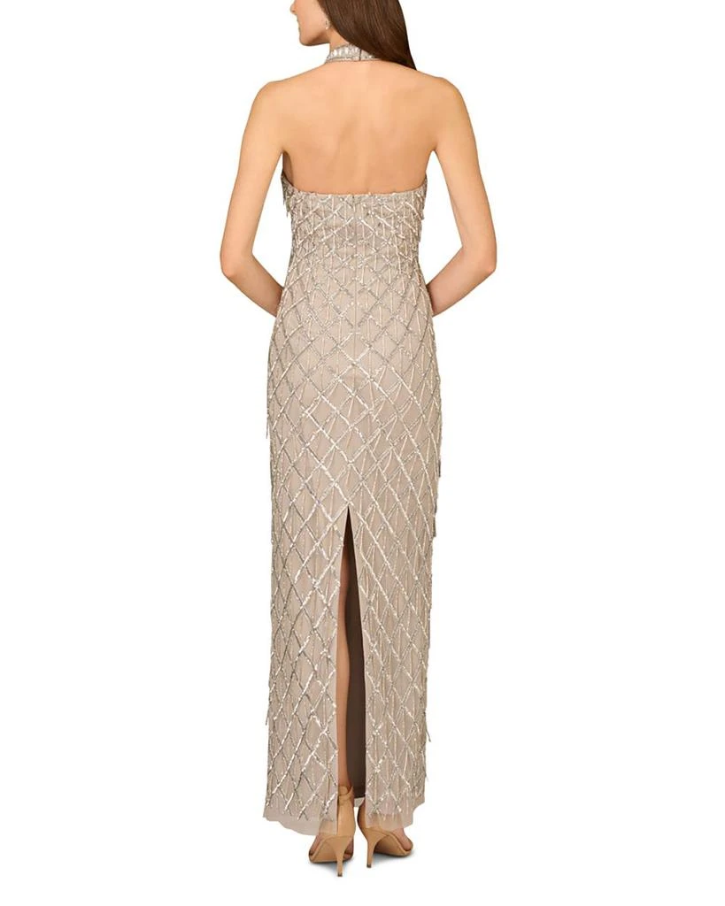 Aidan Mattox Beaded Halter Gown 2
