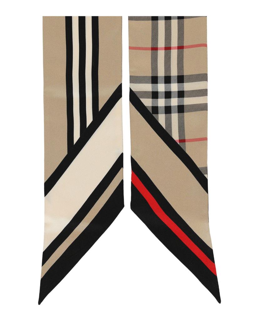 Burberry Skinny Montage Silk Scarf