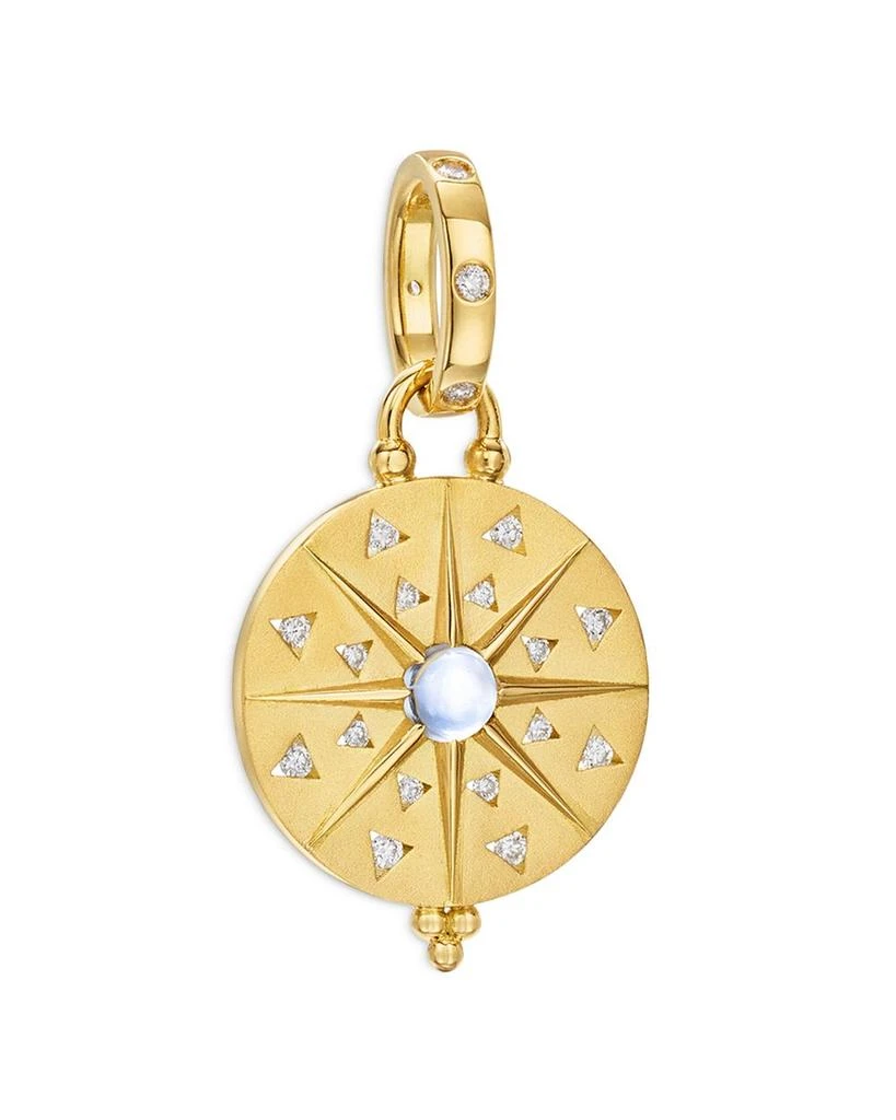Temple St. Clair 18K Yellow Gold Celestial Blue Moonstone 
Diamond Sole Mandala Small Charm Pendant 1