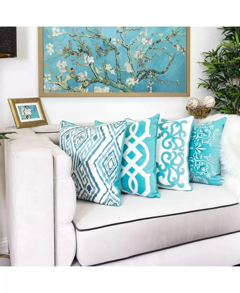 Homey Cozy Floral Elegant Decorative Pillow, 20" x 20" 5