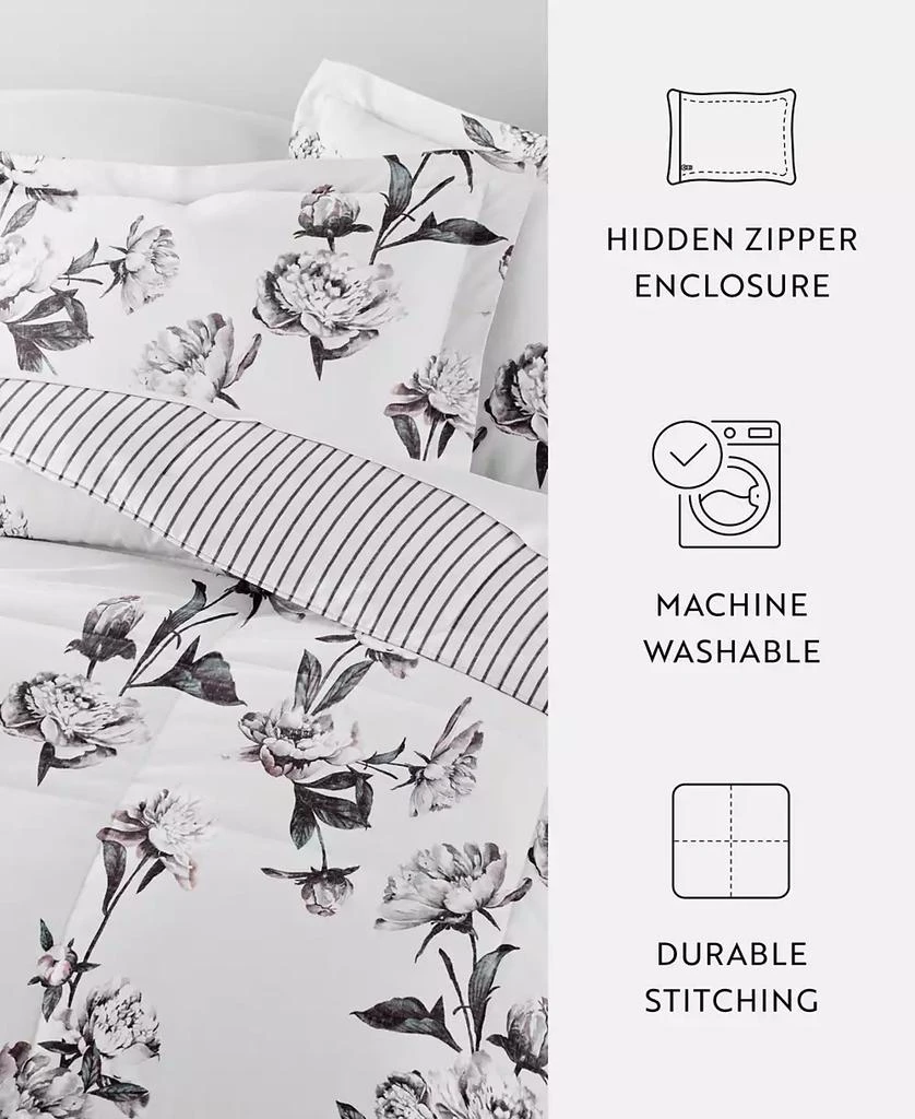 IENJOY HOME Vintage-Like Magnolia Stripe 2-Piece Comforter Set 5