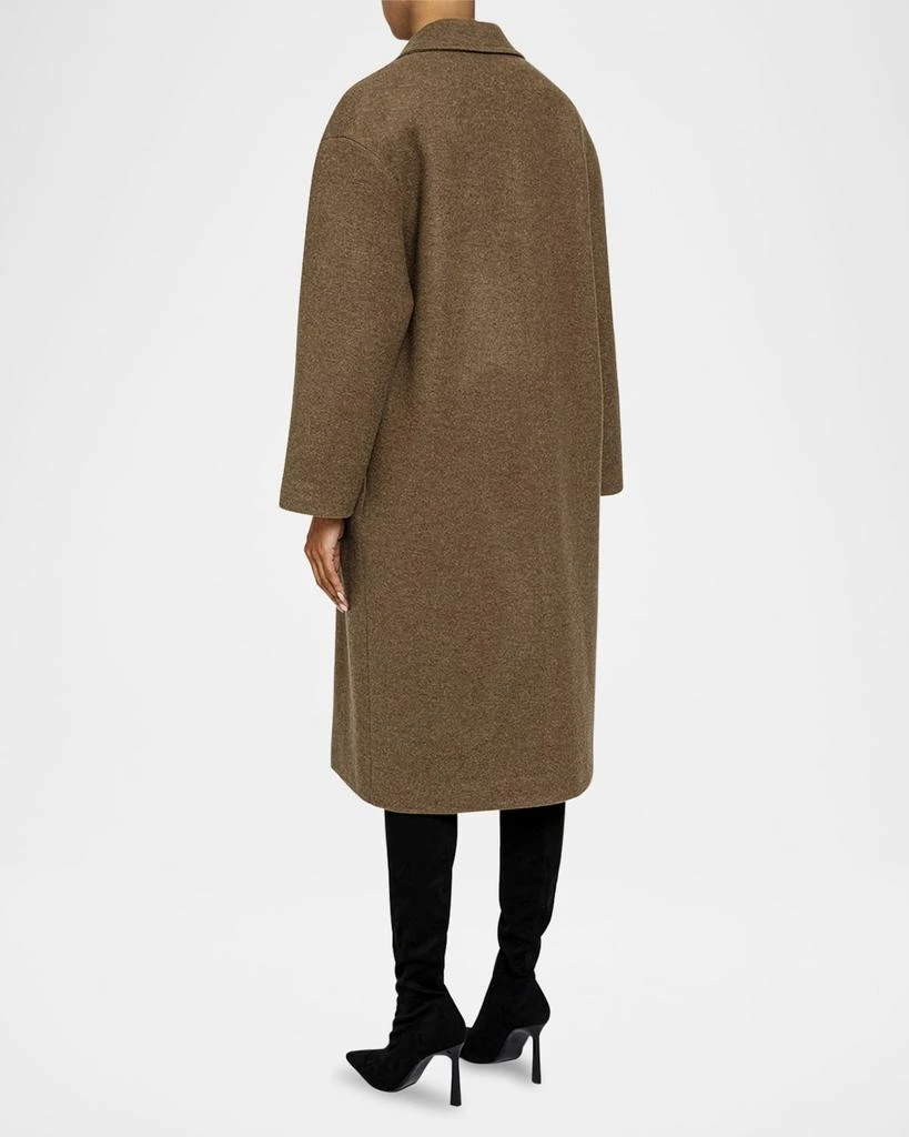 Santorelli Long Button-Down Wool Coat 3