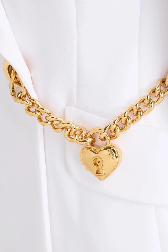 Moschino Chain-embellished crepe blazer 4