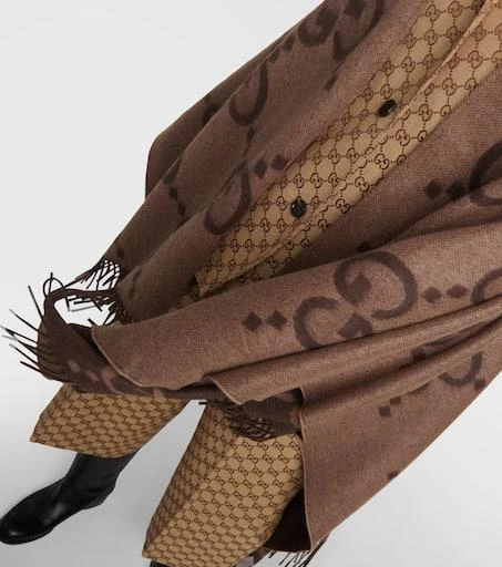 Gucci Jumbo GG reversible cashmere cape 5