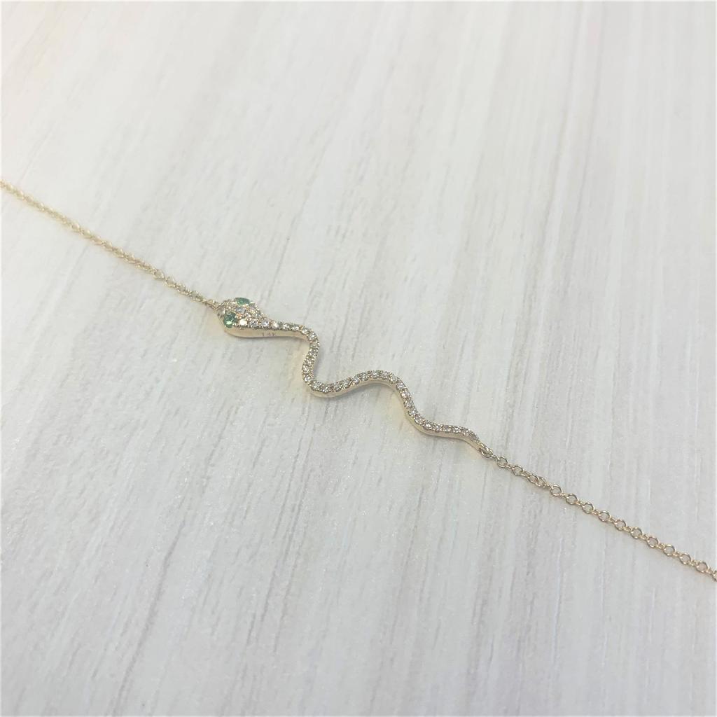 Sabrina Designs 14k Gold & Diamond Snake Bracelet