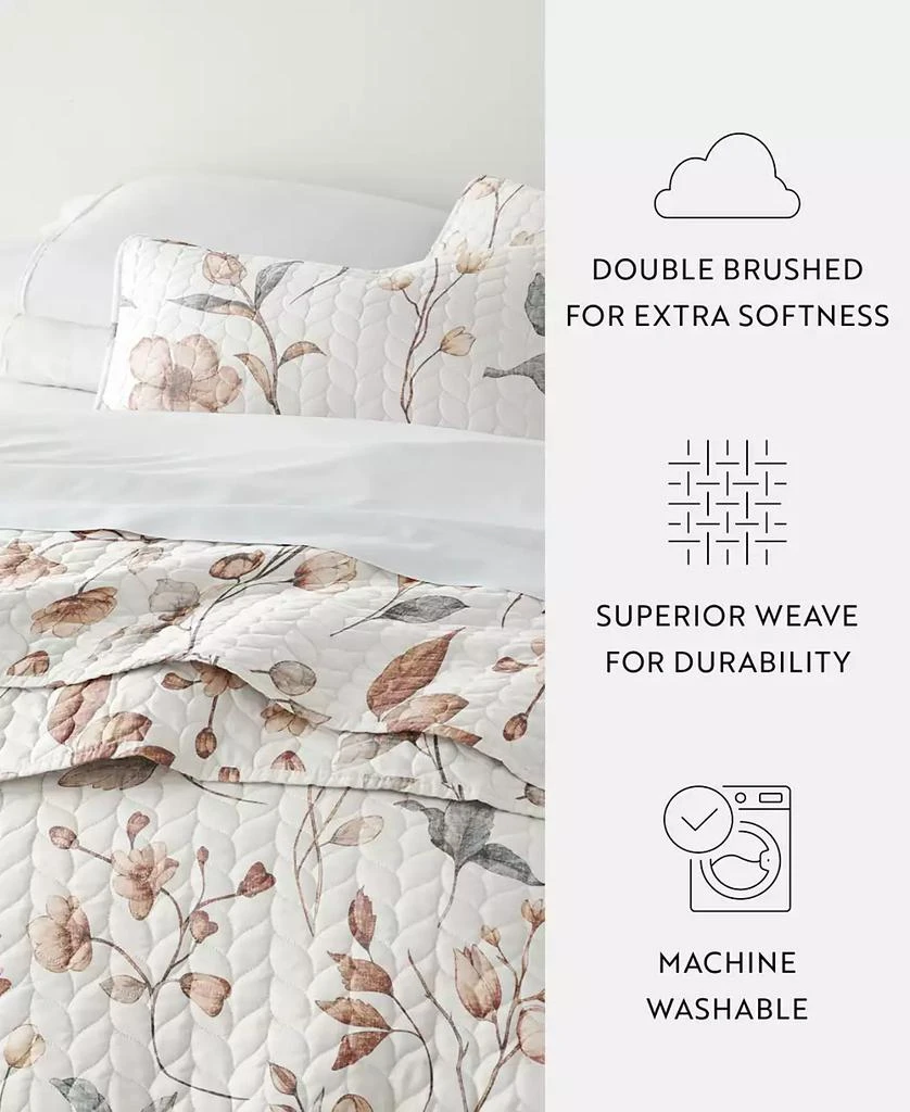 IENJOY HOME Russet Floral Reversible 3-Pc. Quilt Set 4