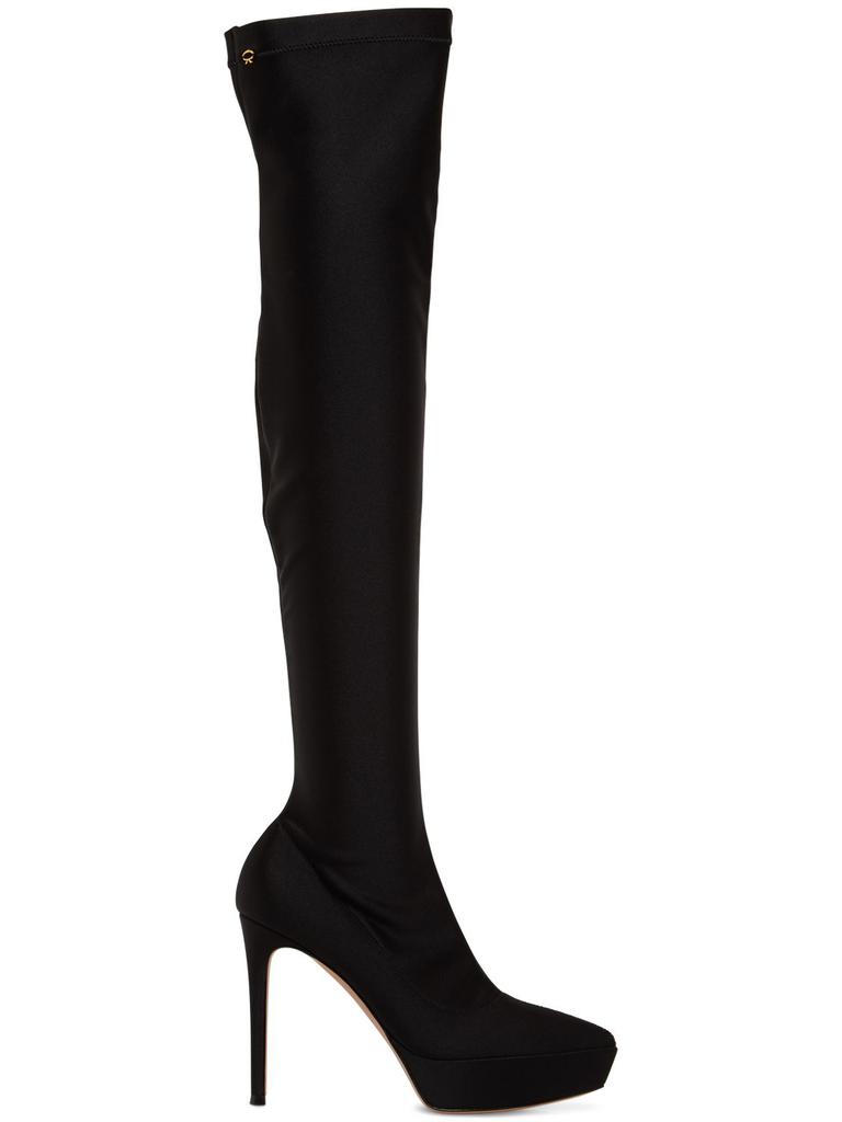 Gianvito Rossi Thurso Knit & Leather Boots - Shoes - Free