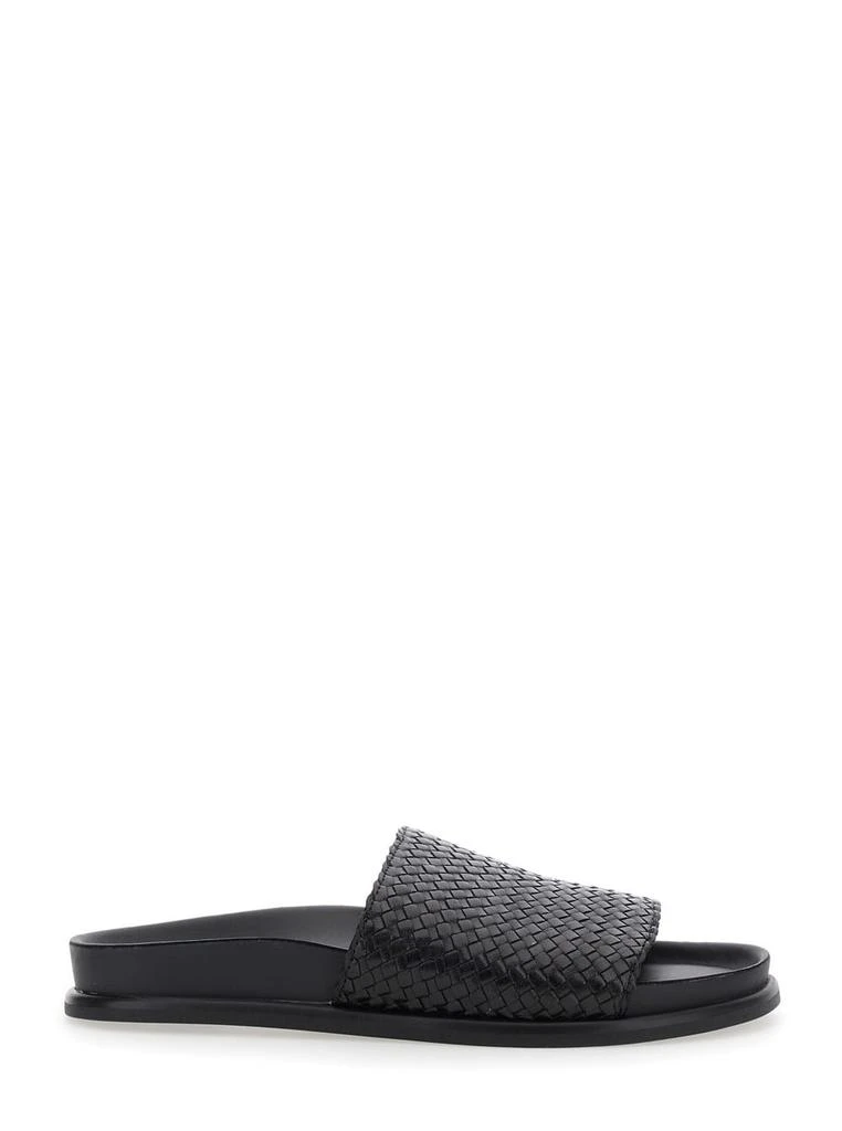 Vagabond Black Sandals With Braided Design In Leather Woman 1