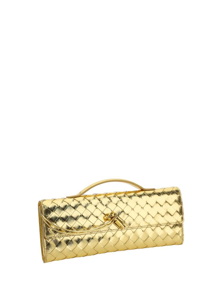 Bottega Veneta Andiamo metallic Clutch Bag