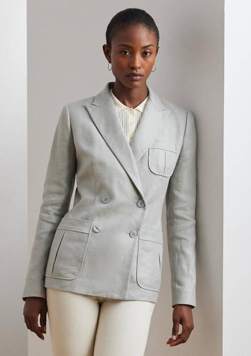Ralph Lauren Ralph Lauren Foiled Linen Cotton Blazer