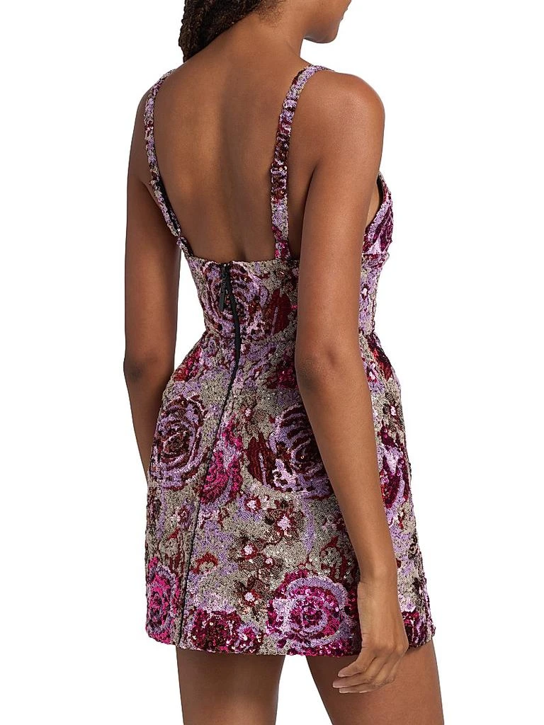 BRONX AND BANCO Allegra Floral Sequined Minidress 5