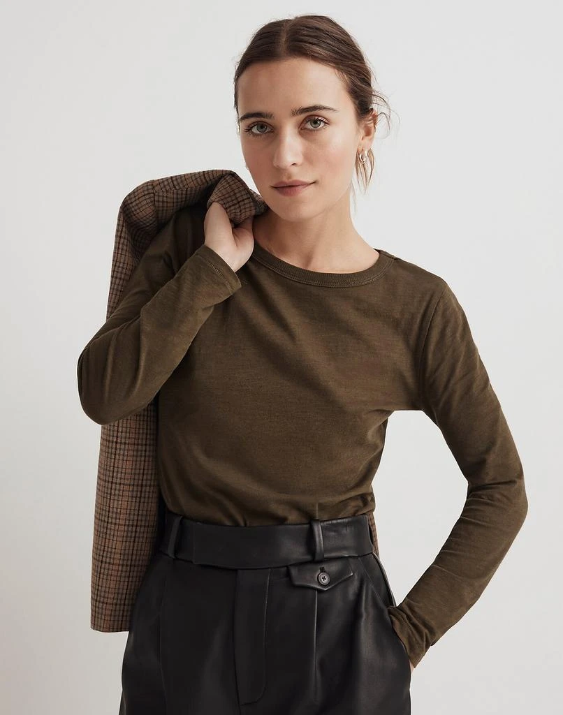 Madewell Whisper Cotton Rib-Crewneck Long-Sleeve Tee 2