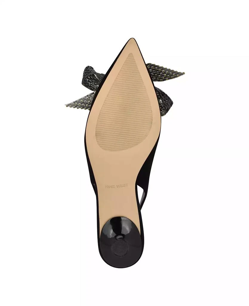 Nine West Women's Rills Embellished Bow Slingback Pumps 5