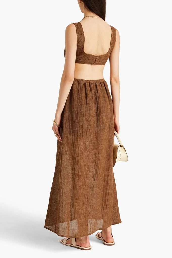 Le Kasha Dessouk cutout linen-gauze maxi dress 3