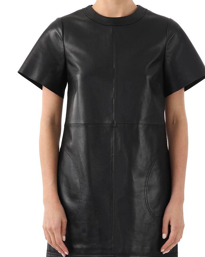Jason Wu Leather Short Sleeve Shift Dress 2