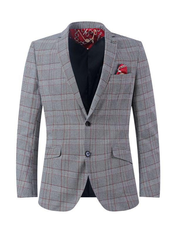 Elie Balleh Slim Fit Glen Plad Sport Coat