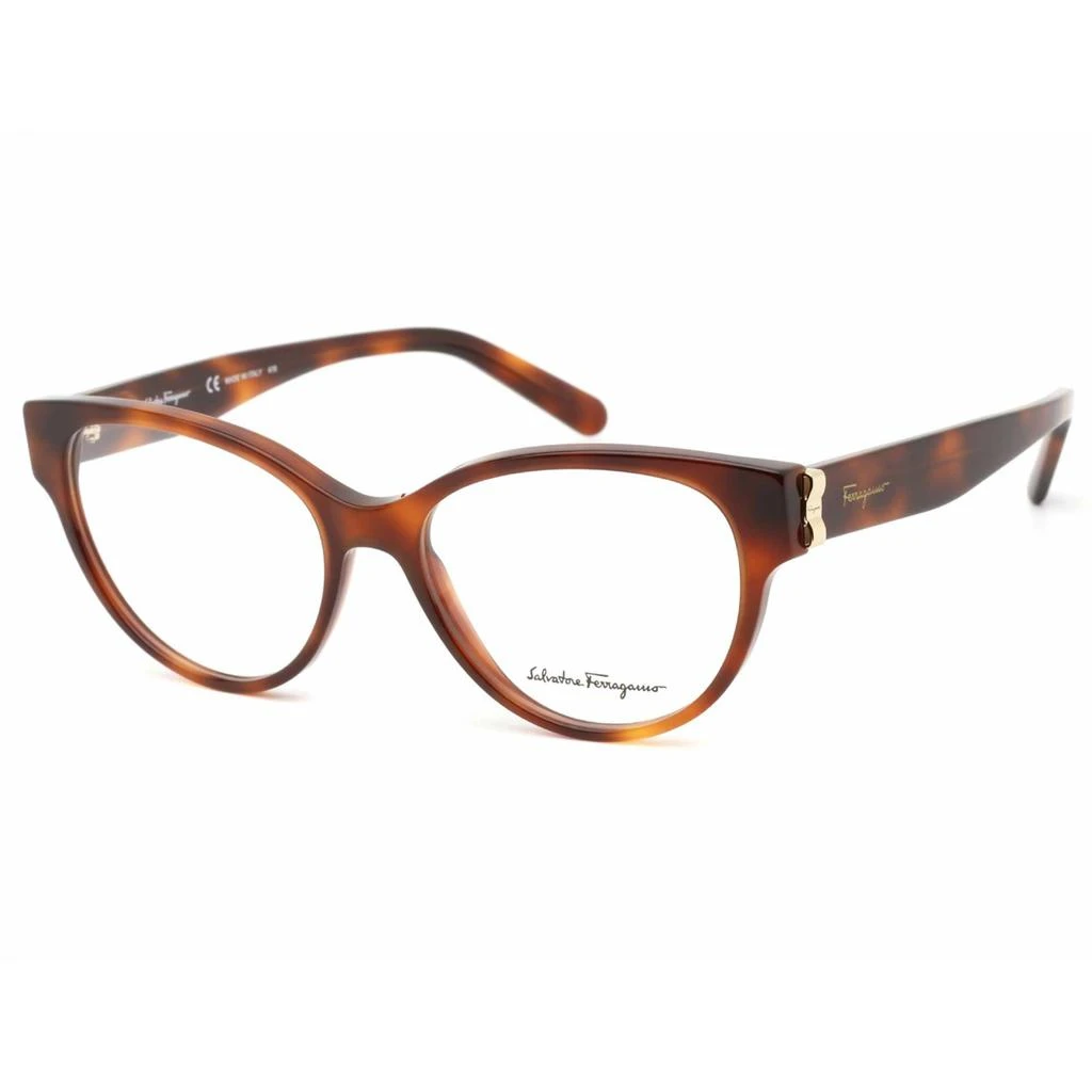 Salvatore Ferragamo Salvatore Ferragamo Women's Eyeglasses - Tortoise Round Plastic Frame | SF2863 214 1