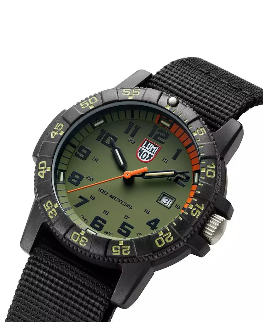 Luminox Men's Swiss Leatherback Sea Turtle Giant Dive Black NATO Strap Watch 44mm 2